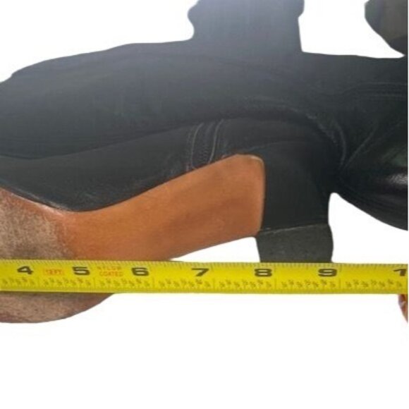 Vintage Amano Bootier Women's Black Leather Knee-High Go Go Boots With Heels - Picture 13 of 13